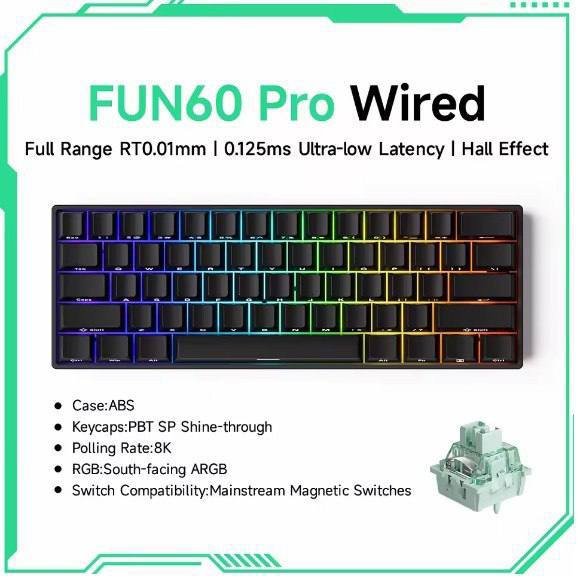 Teclado Magnético Esports Gaming AKKO Fun 60 PRO HE, Rapid Trigger 0.01mm, 8000Hz- RGB 🛒