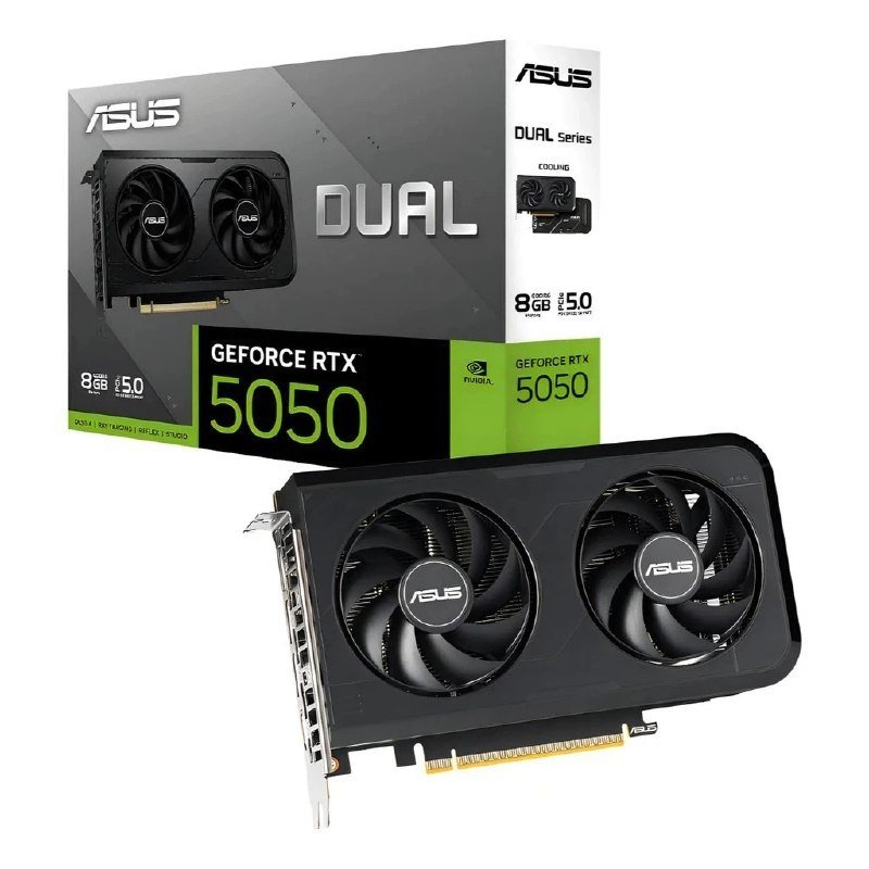 PLACA DE VÍDEO ASUS RTX 5050 DUAL 8GB GDDR6 128 BITS 2X OC 🛒