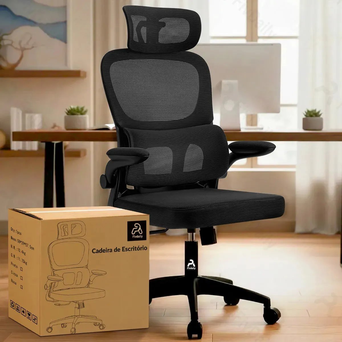 Cadeira De Escritório Confortavel Ergonômica 🛒