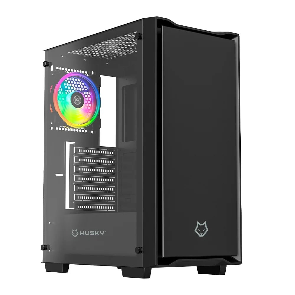 Gabinete Gamer Husky Dome 110, Mid Tower, ATX, Lateral em Vidro, Sem FANs, Preto 🛒