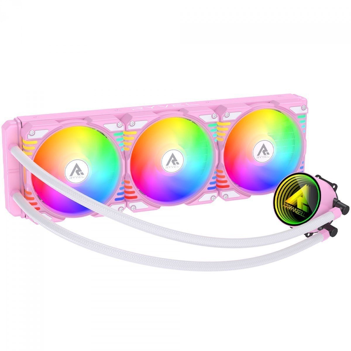 Water Cooler Ryvel Lumin Wave ARGB 360mm Intel/AMD Pink 🛒