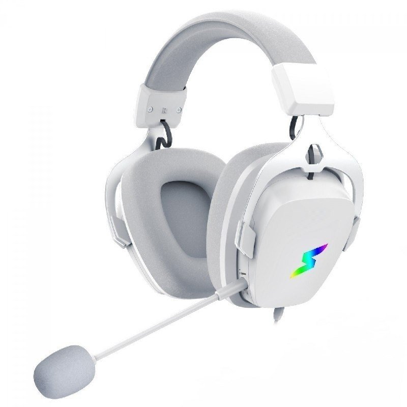 Headset Gamer SuperFrame Wind, RGB, Wireless, Drivers de 50mm, White, SF-HS-WD7WRU 🎧