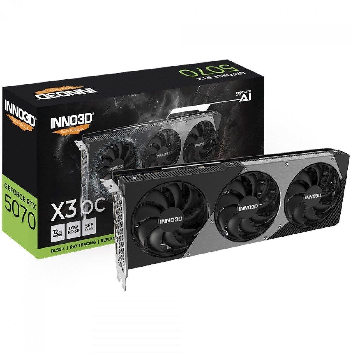 Placa de Vídeo INNO3D NVIDIA GeForce RTX 5070 TWIN X3 OC, 12GB, GDDR7, DLSS, Ray Tracing 🛒