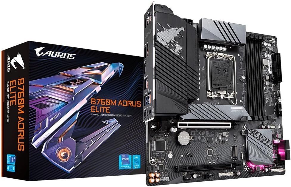 Placa mãe LGA 1700 - Gigabyte B760M Aorus Elite DDR5 (Micro ATX) 🛒