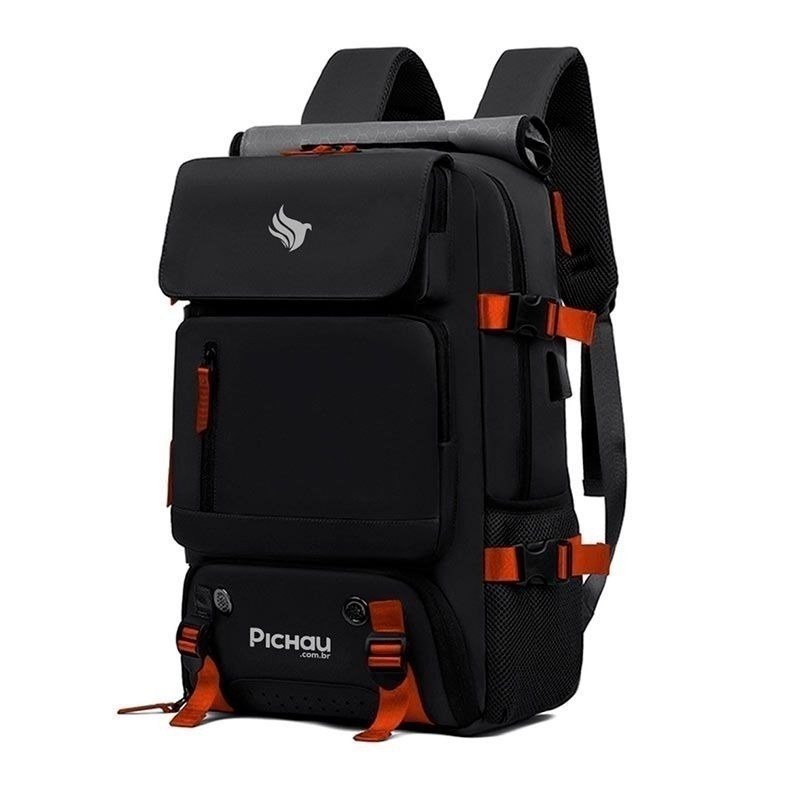 Mochila Pichau Vulcan, Preto e Vermelho 🛒