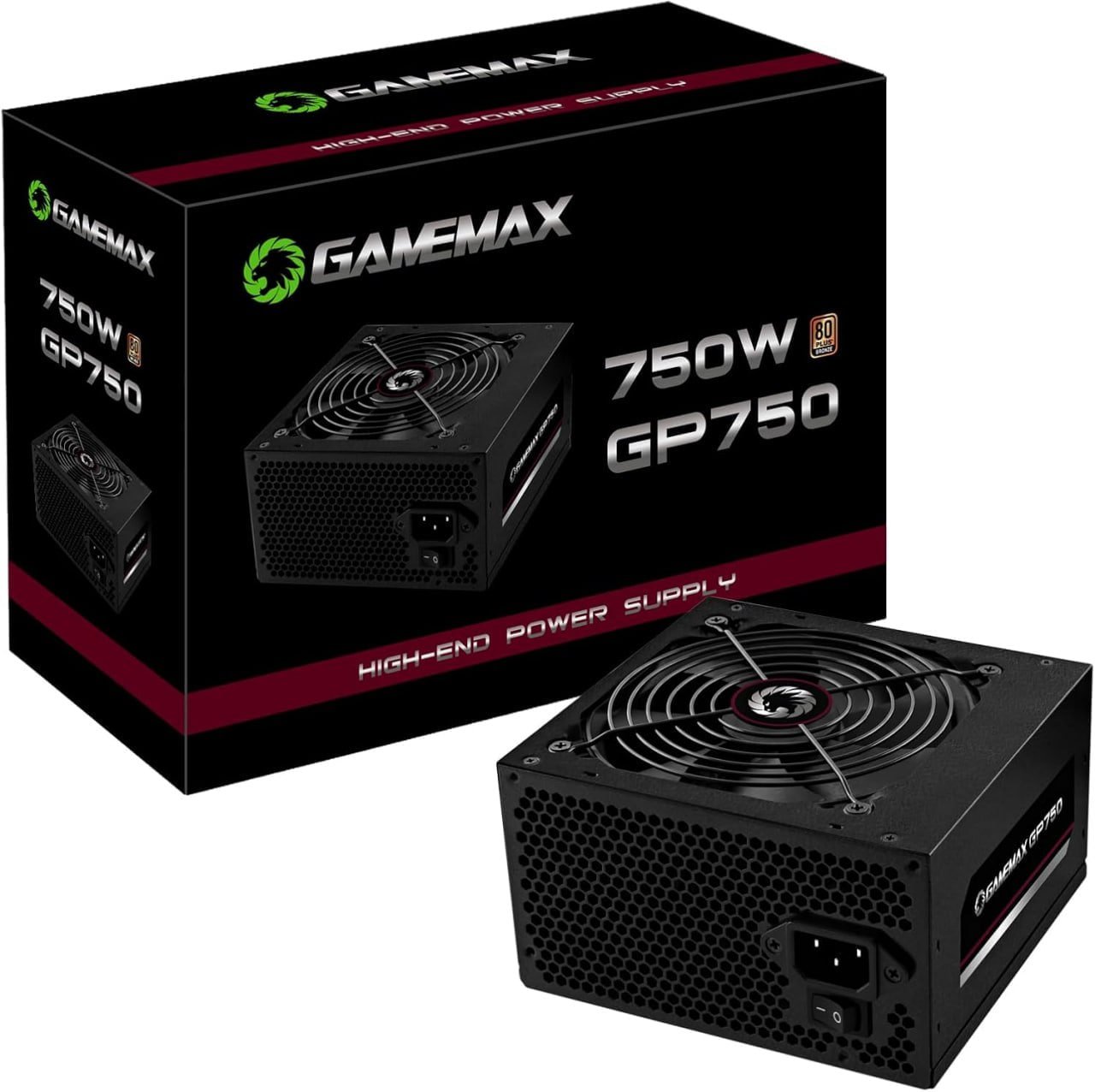 Fonte Gamemax 750w 80 Plus Bronze Pfc Ativo Preta 🛒