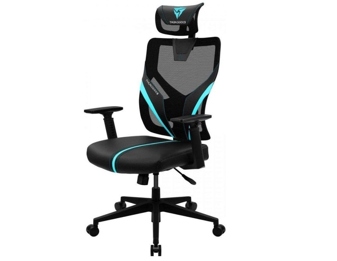 Cadeira Ergonômica Yama1 Ciano ThunderX3 🛒