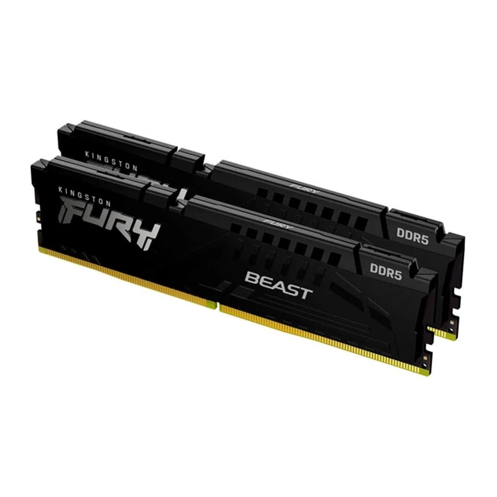 Memória RAM Kingston Fury Beast Expo, 16GB (2X8GB), 6000MT/s, DDR5, DIMM, CL30, Preto - KF560C30BBEK2-16 🛒