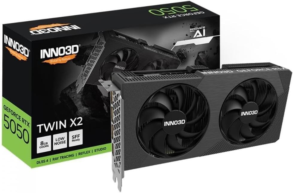 RTX 5050 INNO3D Placa gráfica GeForce Twin X2 8GB GDDR6 🛒