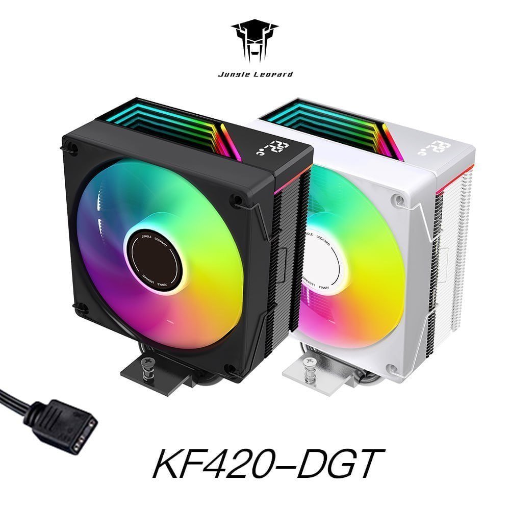 Air cooler Jungle Leopard KF420 Digital ARGB Preto/Branco 🛒