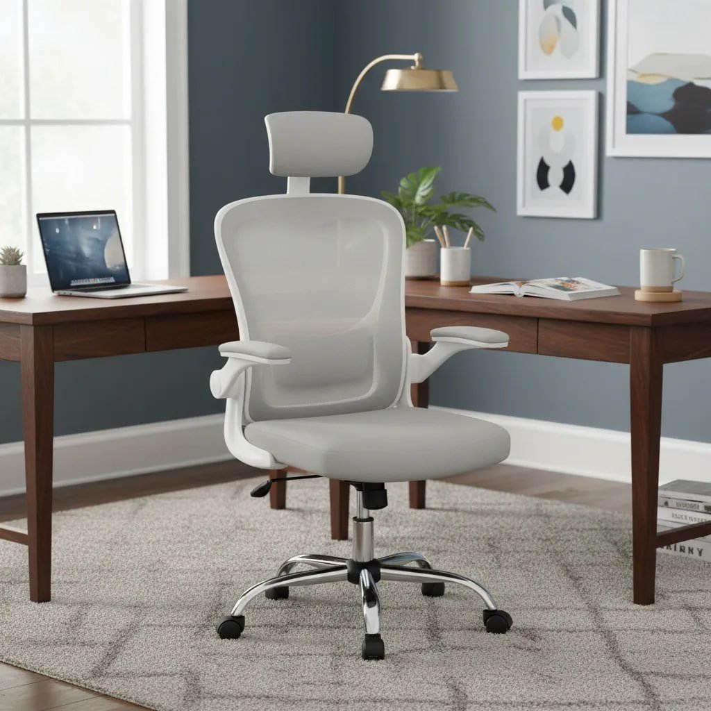 Cadeira De Escritório Ergonômica Giratória Boston G100 Com Estofado Mesh Luvinco Com Ajuste Lombar 🛒
