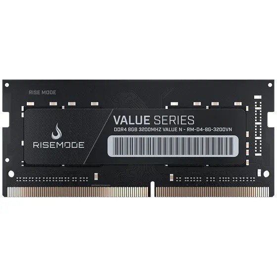 MEMÓRIA PARA NOTEBOOK RISE MODE VALUE, 8GB, 3200MHZ, DDR4, CL22, PRETO 🛒