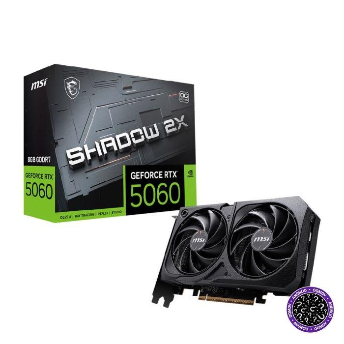 Placa de Video MSI RTX 5060 Shadow 2X OC 8GB GDDR7 128bits 🛒