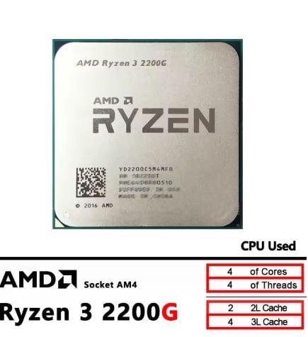 Ryzen 3 2200G com vídeo integrado 🛒