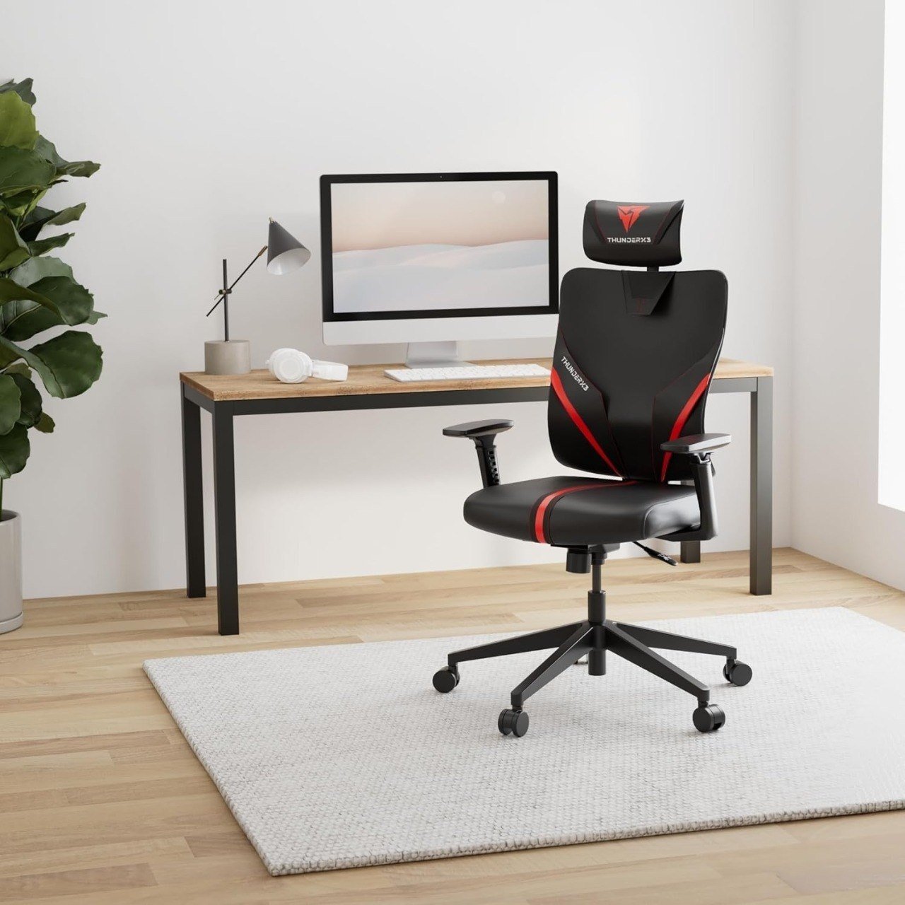 Cadeira Ergonômica Yama1 Vermelha ThunderX3 🛒