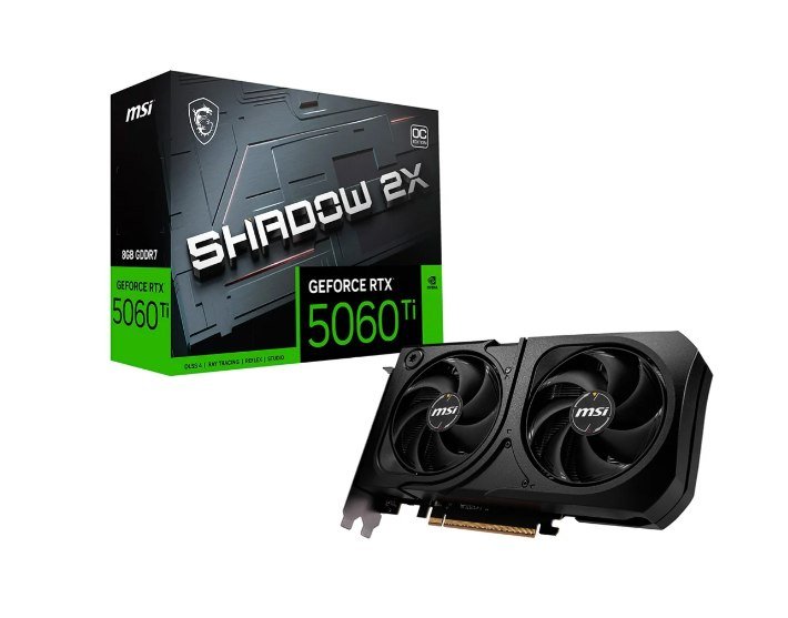 Placa De Vídeo MSI GeForce RTX 5060 Ti Shadow 2X OC Plus, Nvidia, 8GB, GDDR7, 128-Bit 🛒