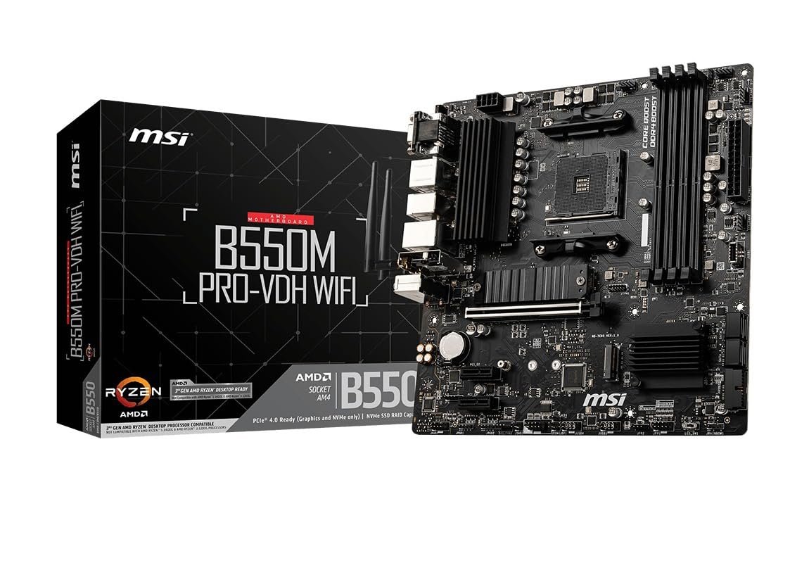 Placa-Mãe MSI B550M PRO-VDH WIFI AM4 mATX 🛒