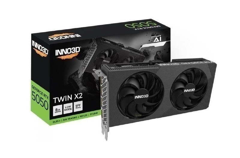 Placa de Vídeo INNO3D GeForce RTX 5050 Twin X2 8GB GDDR6 🛒