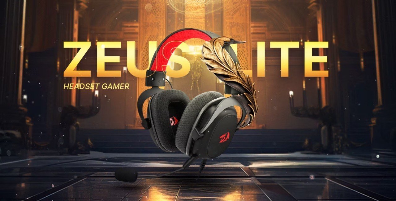 Headset Gamer Redragon Zeus Lite Preto P3 H510-LT 🎧