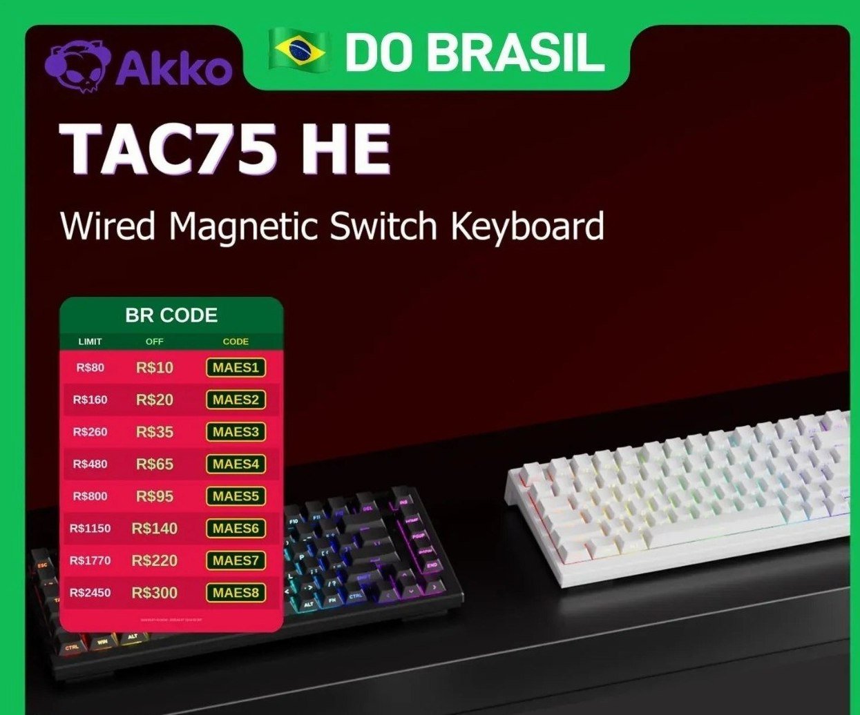 Teclado Magnético AKKO TAC75 HE 75% 🛒