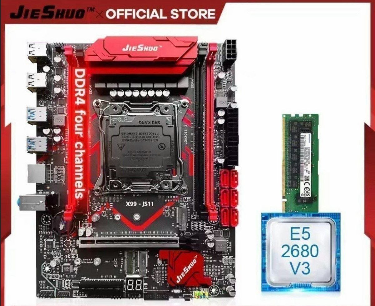 Kit x99 Jieshuo JS11 + 2680v3 + 1x16GB Ddr4 ECC 🛒