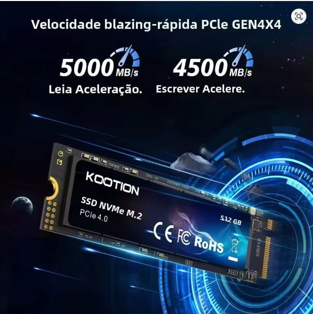 SSD Nvme Kootion X15 Lite 512GB Gen3 2100mb/s 🛒