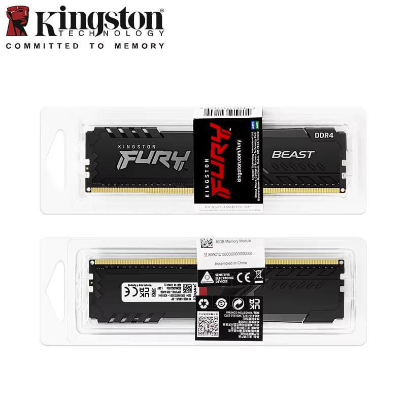 Memória RAM Kingston Fury 8GB DDR4 🛒