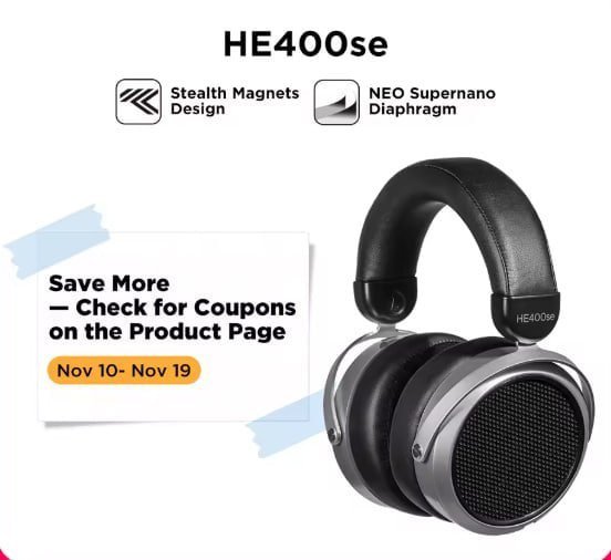 Headphone HiFi HiFiMAN HE400SE 🎧