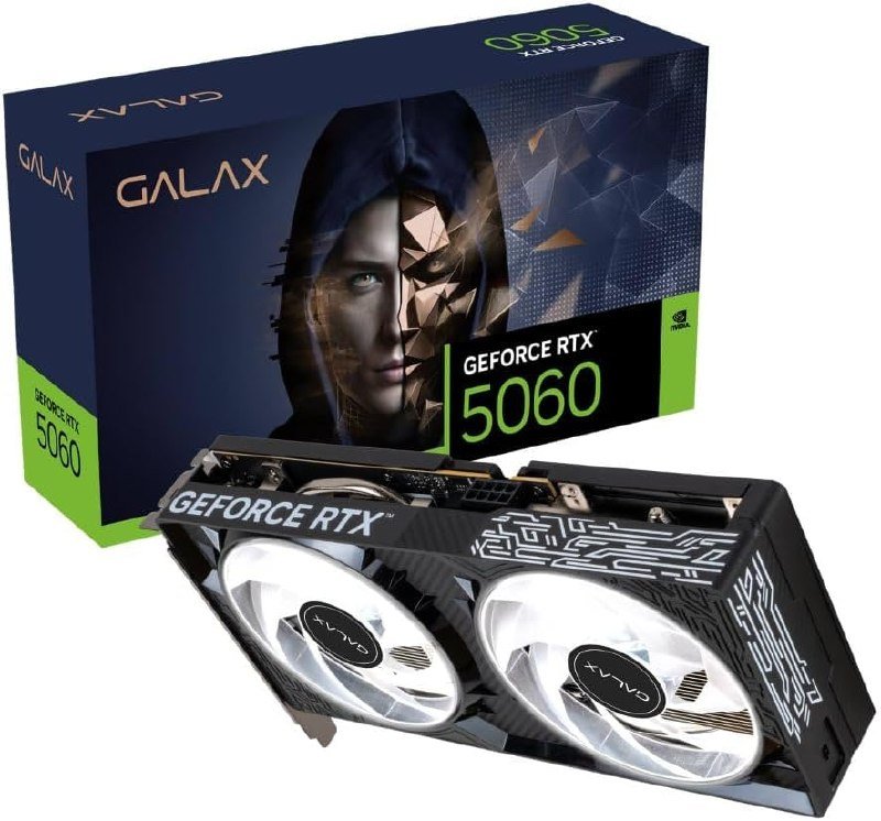 Placa de Vídeo GALAX Nvidia GeForce RTX 5060 1-Click OC V2 8GB GDDR7 🛒
