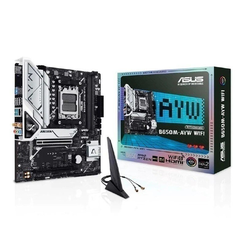 Placa-Mãe ASUS B650M-AYW WIFI mATX, AM5, DDR5, PCIe 5.0, Wi-Fi 6 🛒
