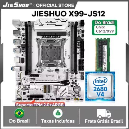 KIT X99 Jieshuo JS12 ARGB + 2680v4 + 1x16GB DDR4 🛒