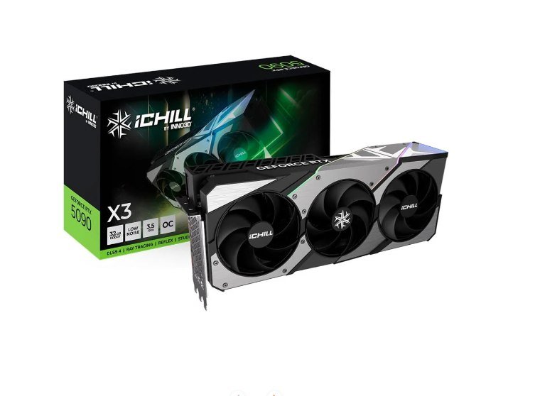 Placa de Video RTX5090 iChill X3 Inno3D NVIDIA Geforce, 32GB, GDDR7, 512bits 🛒