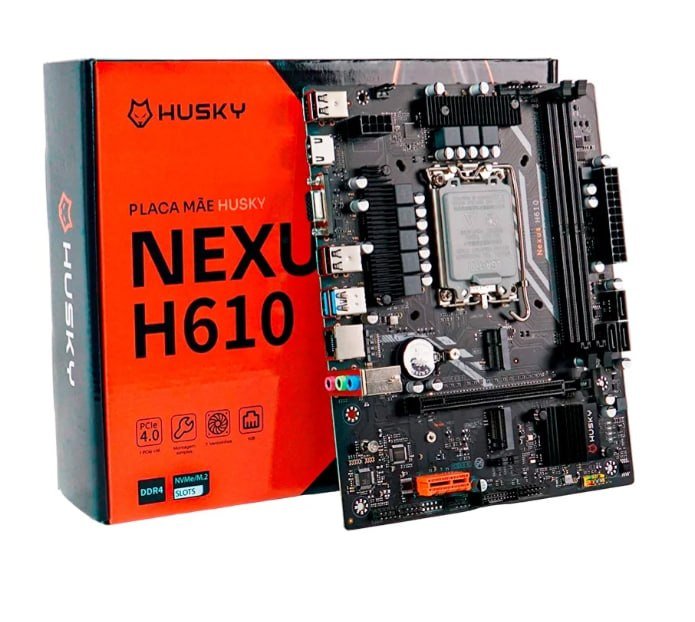Placa-Mãe Husky Nexus B450, M.2 NVMe, DDR4 3200MHz, Ryzen 5000/3000/2000, Micro-ATX, 64GB Dual Channel - HPM450 🛒