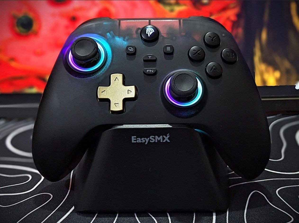 Controle Easysmx D05 com Dock Carregamento, RGB, Hall Effect 🎮