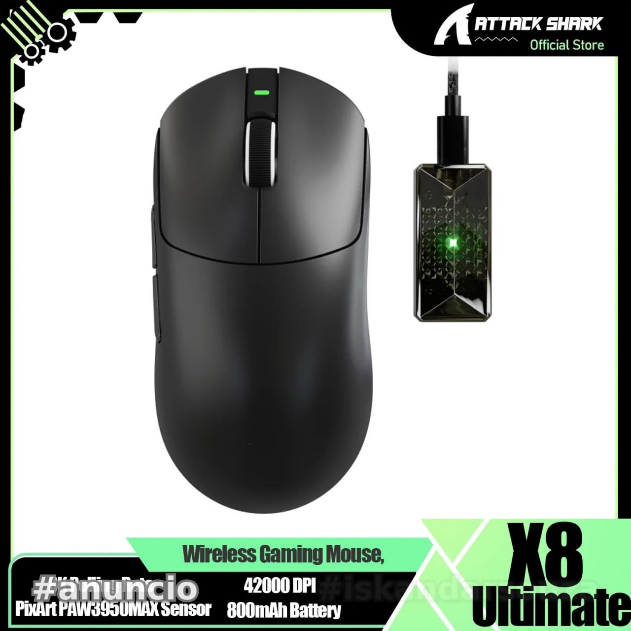 Mouse Gamer Sem Fio ATTACK SHARK X8 ULTIMATE 8K 🛒