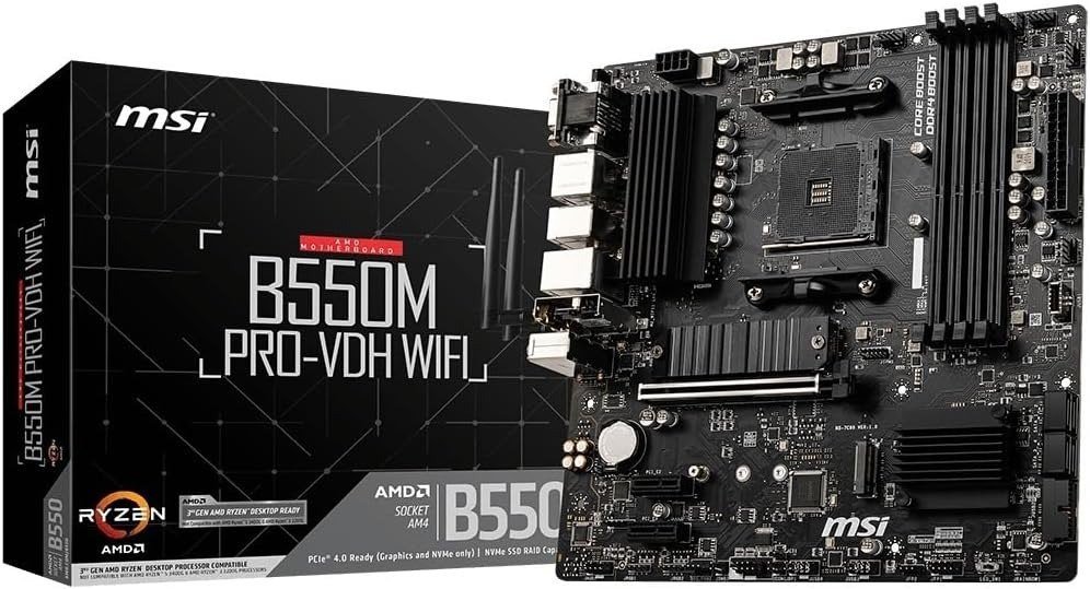 Placa-Mãe MSI B550M PRO-VDH WIFI AM4 mATX 🛒