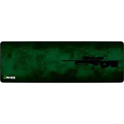 Mousepad Gamer Rise Mode Speed, Sniper, Estendido (900x300mm), Verde, Borda Costurada 🛒