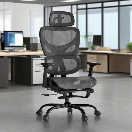 Cadeira De Escritório Ergonômica YESOP Com Apoio Lombar E De Pernas Assento Zero Gravity Cor Preto 🛒