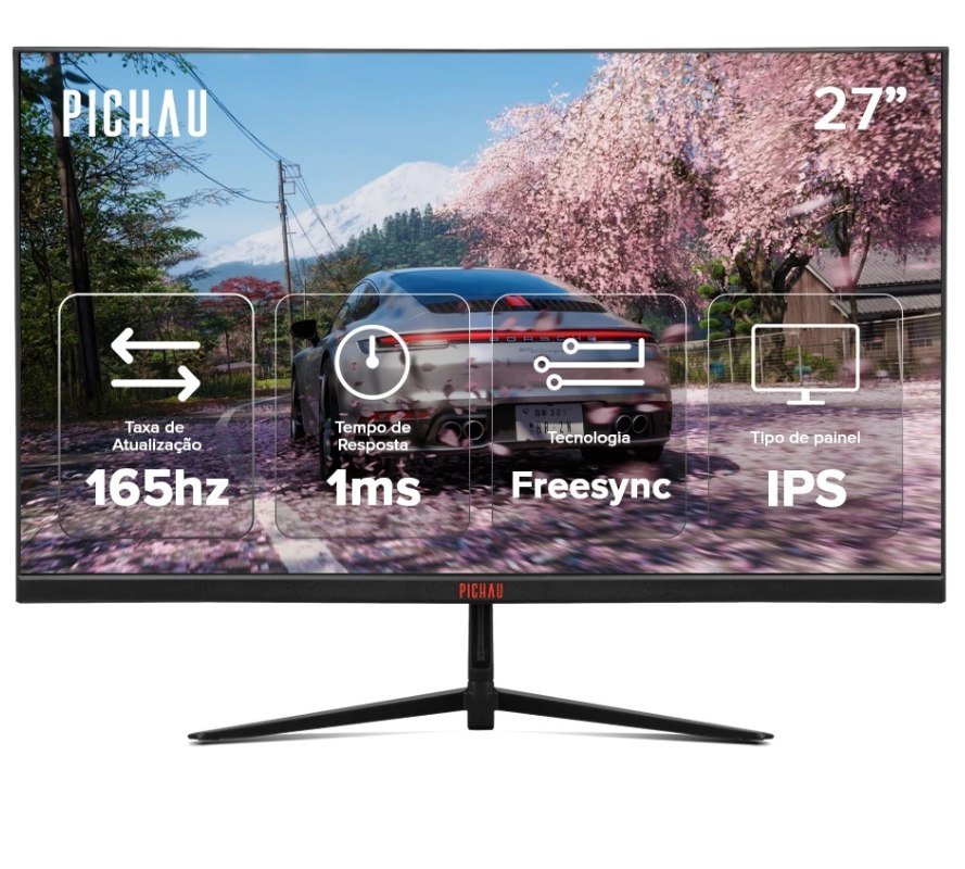 Monitor Gamer Pichau Athen V3S, 27 Pol, IPS, QHD, 1ms, 165Hz, FreeSync, HDMI/DP 🛒