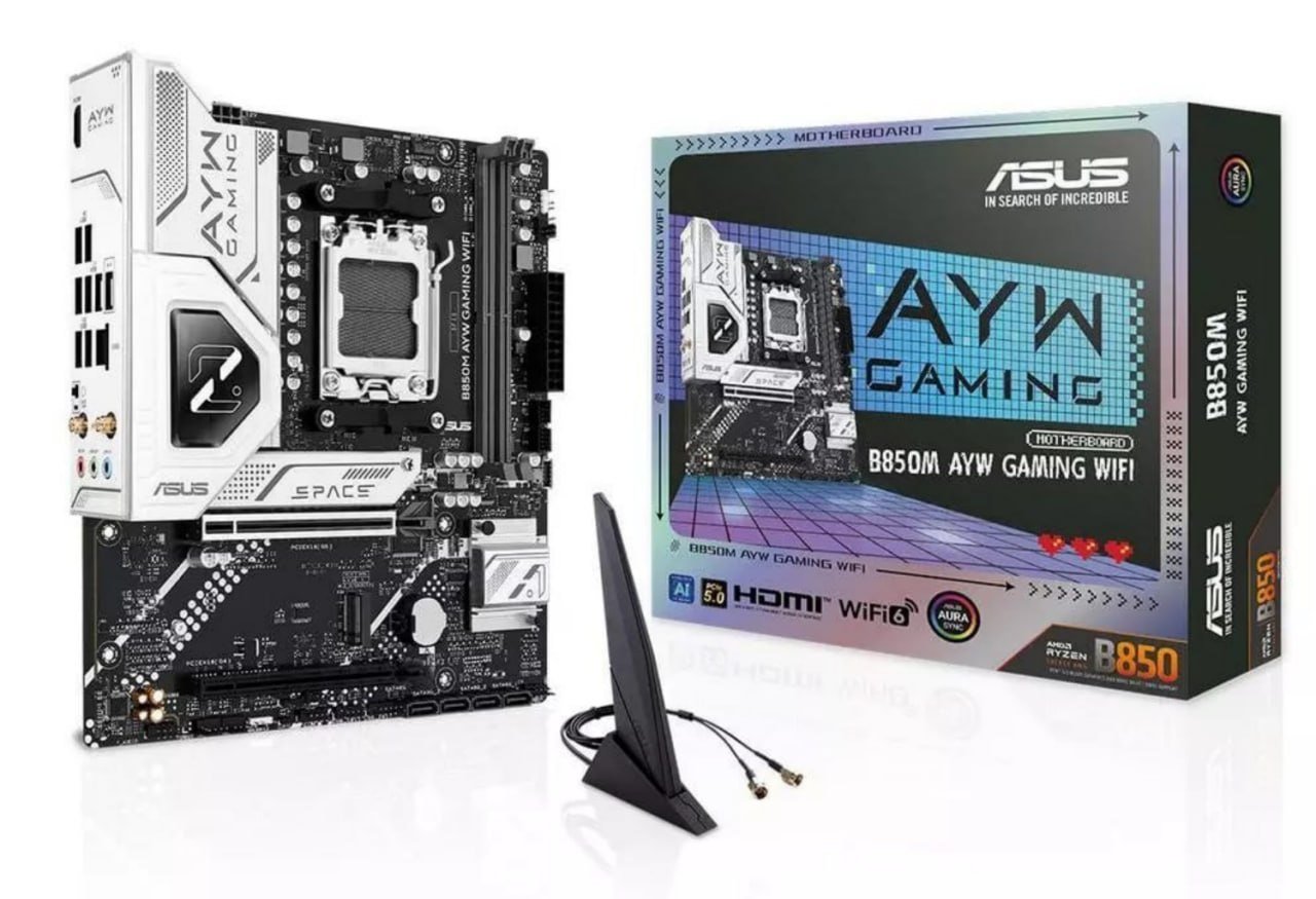 Placa Mãe Asus para AMD AM5 B850M AYW Gaming Wifi mATX DDR5 🛒