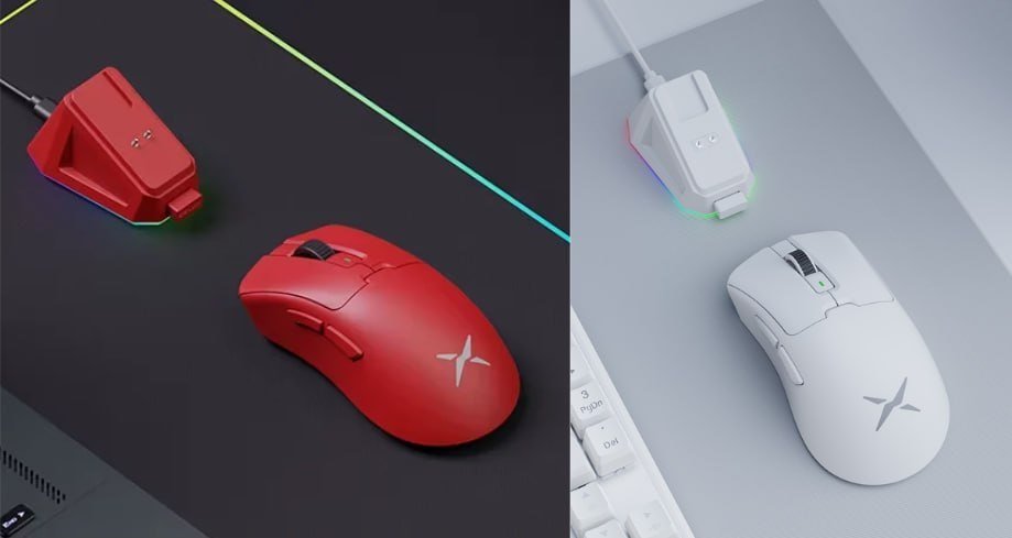 Mouse Delux M900 Pro, PAW3395, 8KHz, com Dock de Carregamento 🛒