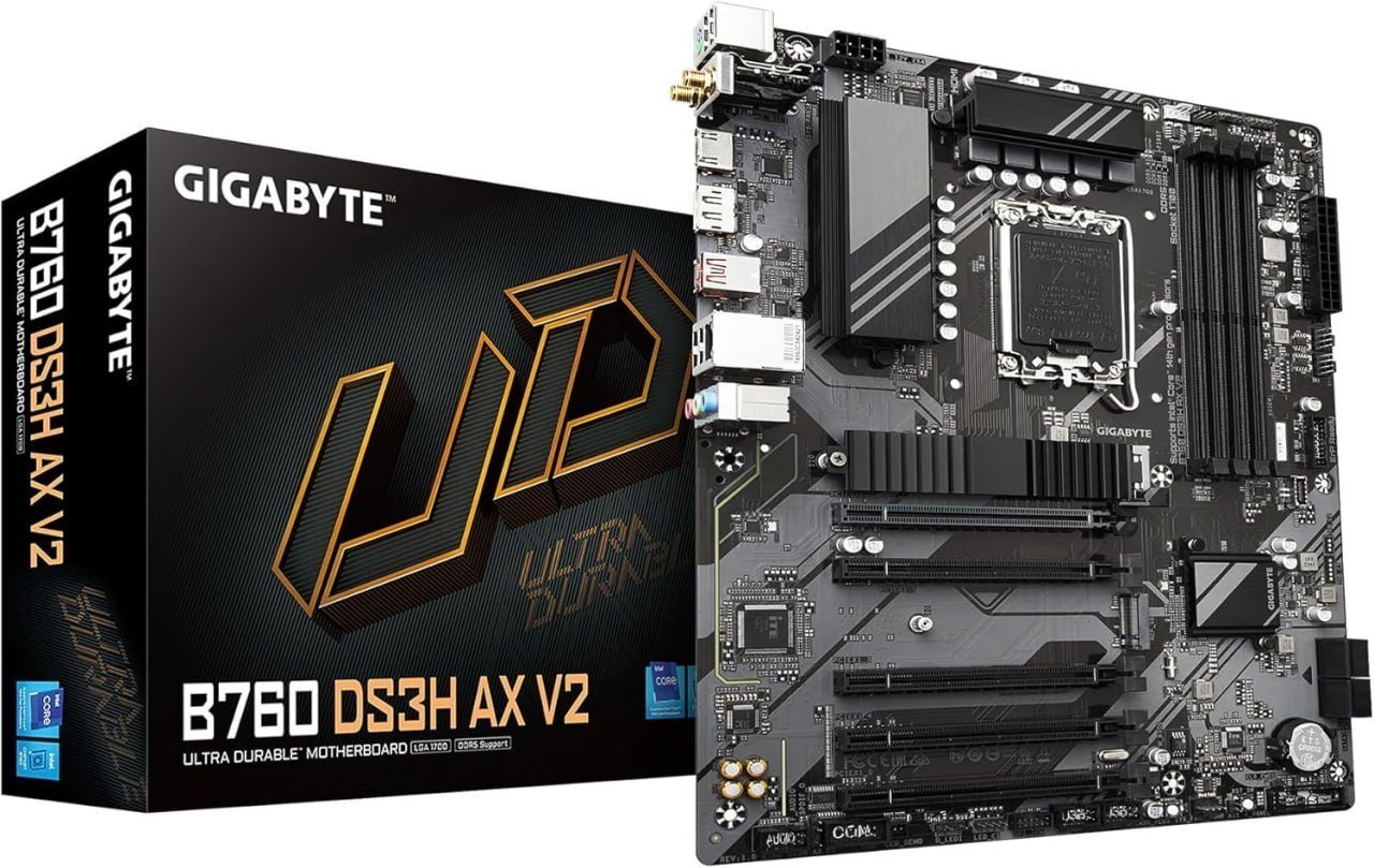 GIGABYTE Placa-mãe B760 DS3H AX V2 LGA 1700 Intel B760 ATX com DDR5 🛒
