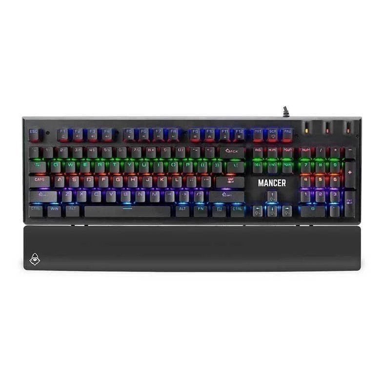 Teclado Mecanico Mancer Tharix, Rainbow, ABNT2, Switch Vermelho, Preto, MCR-THX-RBW01 🛒