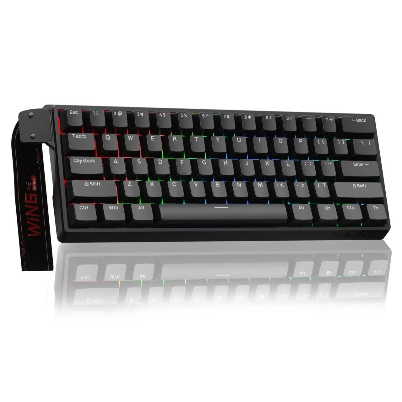 Teclado Magnético Aula Win60he Idioma Inglês US switch gray wood magnetic 🛒