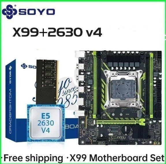 Placa Mãe Soyo X99 DDR4 + Xeon E5 2630 V4 🛒