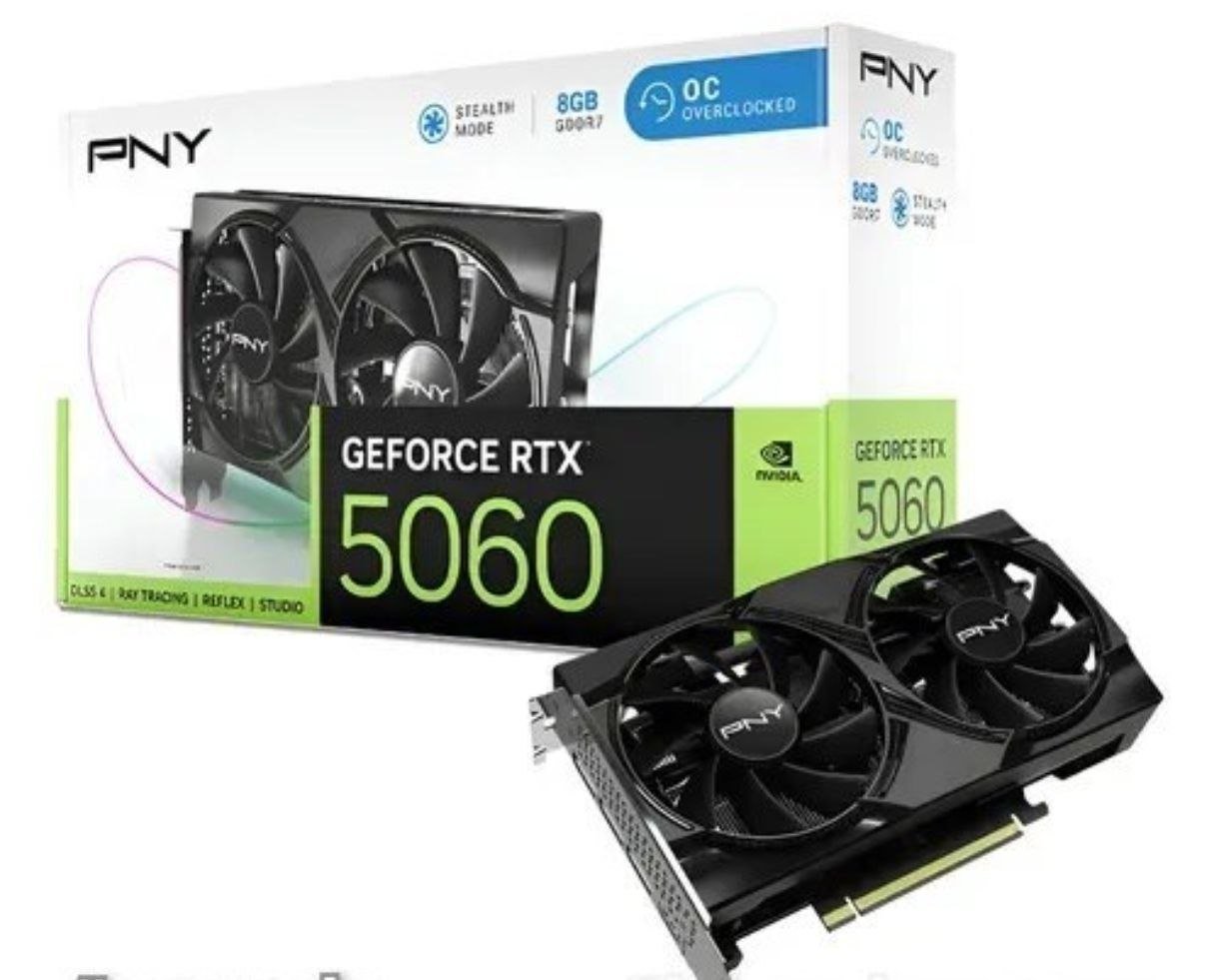 Placa de vídeo Pny Geforce Rtx 5060 com ventilador duplo com overclock 🛒
