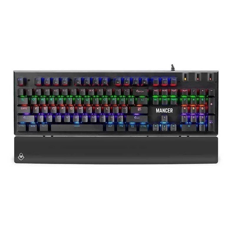 Teclado Mecanico Mancer Tharix, Rainbow, ABNT2, Switch Vermelho, Preto, MCR-THX-RBW01 🛒