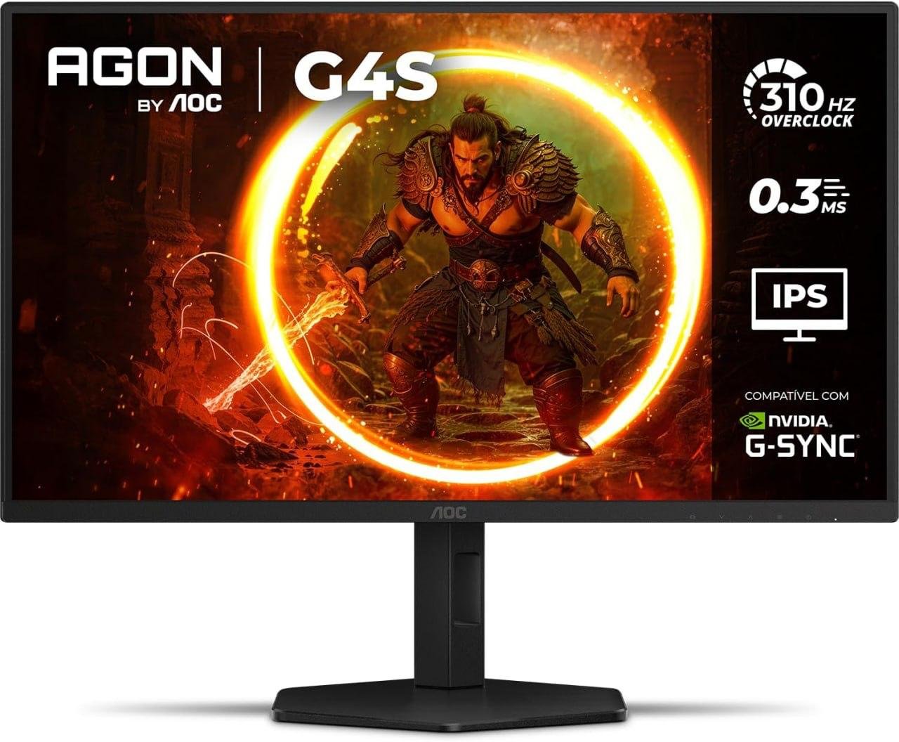 Monitor Gamer AOC AGON G4S 25" 310Hz 0.3ms HDR10 IPS Base Ajustável 25G4S/P 🛒