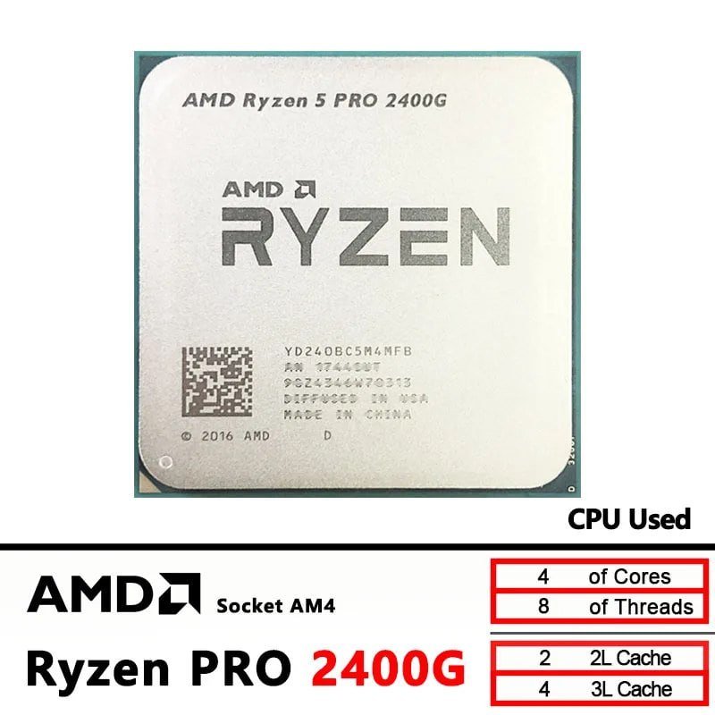 Processador AMD Ryzen 5 PRO 2400G 🛒