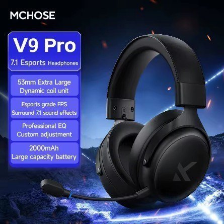 Headset MCHOSE V9 Pro Gaming Headset (VERSÃO PRETA) 🎧